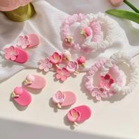 12pcs Set Girl Hair Clip Pink Tulip Floral Love Series Hairpin Kawaii Women Hair Pin Hair Tie Hair Accessories Little Girls Hair Accessories