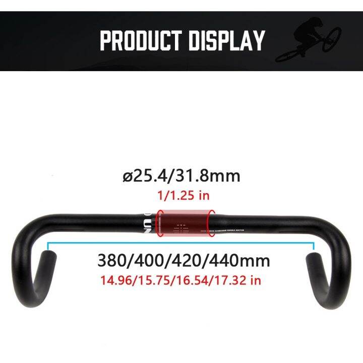 uno-fl12จักรยานโค้งบาร์น้ำหนักเบาอลูมิเนียมอัลลอยด์ถนนจักรยานด้านนอกขยายจับ31-8-400-420-440-380มิลลิเมตรแข่งจักรยานวางมือจับ
