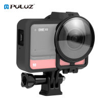 PULUZ กรอบพลาสติกพร้อมตัวป้องกันเลนส์สำหรับ Insta.360 One RS 360 Edition