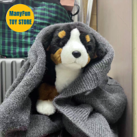 Bernese Mountain Dog High Fidelity อะนิเมะน่ารัก Plushie Hound สุนัขของเล่นตุ๊กตาสัตว์เหมือนจริงจำลองตุ๊กตาตุ๊กตา Kawai ของเล่น