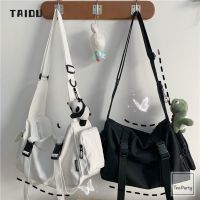 【Candy style】 TAIDU กระเป๋าสะพาย กระเป๋าผ้าแคนวาสญี่ปุ่น แสงสว่าง เครื่องมือช่าง กระเป๋าสะพายข้าง เรียบง่าย กระเป๋าเป้นักเรียน แนวโน้ม