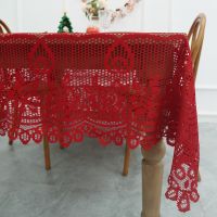 Red Tablecloths Wedding