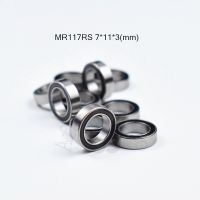 Miniature Bearing 10pcs MR117RS 7*11*3(mm) free shipping chrome steel Rubber Sealed High speed Mechanical equipment parts Axles  Bearings Seals