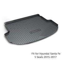 Atreus 1ชุดรถ Cargo ด้านหลังพรมกระโปรงหลังรถสำหรับ Hyundai Santa Fe 5ที่นั่ง2015 2016 2017 Boot Liner กันน้ำ Anti-Slip Mat อุปกรณ์เสริม