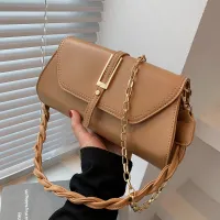 This years popular small bag womens bag new trendy winter retro shoulder bag simple and versatile Messenger chain bag 【QYUE】