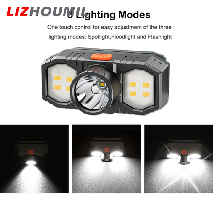 lizhoumil-ไฟฉายไฟฉายคาดศีรษะ-led-ตกปลา3หัวแบบชาร์จได้กลางแจ้งกันน้ำแบบพกพาตอนกลางคืน