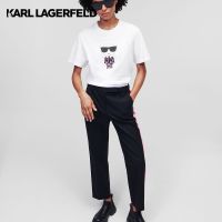 มีสินค้า Karl Lagerfeld - IKONIK KARL METALLIC MONOGRAM WOMEN T-SHIRT 226W1785 เสื้อยืด [พร้อมส่ง]