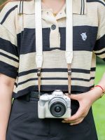 【Original import】 Suitable for Canon r50 camera strap micro-single lanyard camera shoulder strap Sony Fuji imitation leather retro crossbody accessories