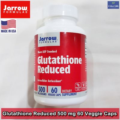 กลูตาไธโอน Glutathione Reduced 500 mg 60 Veggie Caps - Jarrow Formulas