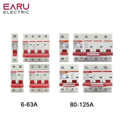 DC 1000V 1P 2P 3P 4P Solar Mini Circuit Breaker Overload Protection Switch6A 63A/80A 100A 125A MCB for Photovoltaic PV System