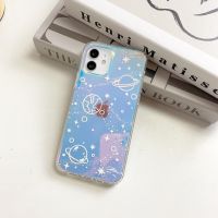 พร้อมส่ง?? iPhone case เคสไอโฟน Galaxy เคสโฮโลแกรมอวกาศลายเส้นขาว เคสอวกาศ hologram i7-12pro,12promax,13Pro,13Promax