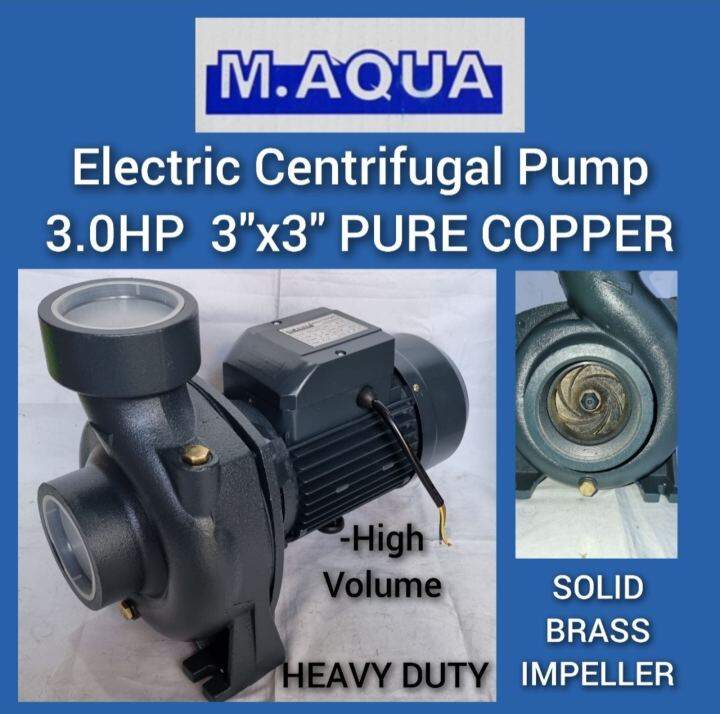 M.AQUA Electric Water Pump Centrifugal Pump HIGH VOLUME Pump 3.0HP 3"x3