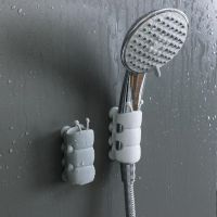 ☁☢ﺴ Shower Head Bracket Wall Mount Elastic Soft Glue Shower Head Suction Cup Holder for Bathroom