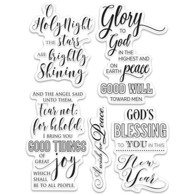 Holy Night Transparent Silicone Clear Stamp/Seal for DIY scrapbooking/photo album Decorative Cards Making Paper Crafts  Scrapbooking