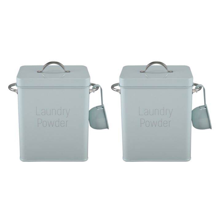 2x-5l-beautiful-powder-laundry-powder-boxes-storage-with-scoop-green