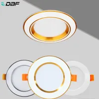 【Worth-Buy】 Dbf กลมบางเฉียบ2-In-1 Smd 2835 Led ไฟดาวน์ไลต์3W 5W 7W 9W 12W อลูมิเนียม Ac220v ไฟ Led Driverless เพดานแผงไฟ