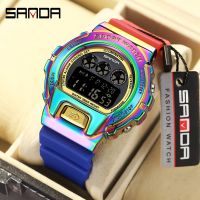 SANDA New Military Sports Watches Hand Light Display Electronic Watch Military Waterproof LED Digital Watch Relogio Masculino