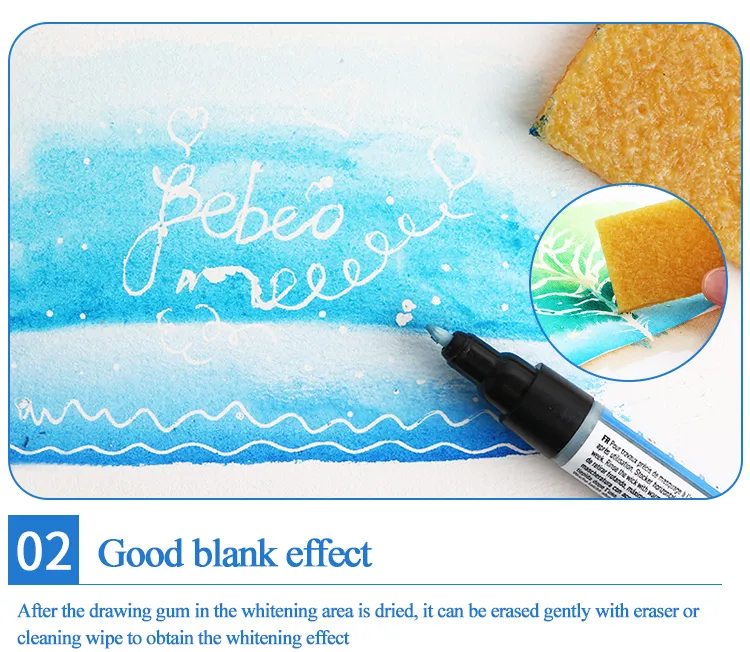 Pebeo Covering Blank Leaving White Marker Pen Drawing Gum 0.7/4mm