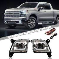 กันชนรถ Led Drl 1คู่สำหรับเปลี่ยนเลนส์หมอกเหมาะสำหรับ Chevy Silverado 2023 2023 2023ประกอบไฟติดรถยนต์