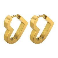 ○☼⊙ Vnox Chunky Geometry Hoop Earrings Women GirlsGold Plated Pierced EarringsChic Street Jewelry