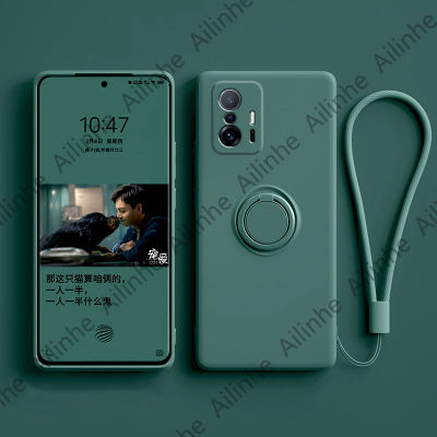 ฟรีสายคล้อง3 In1สำหรับ Xiaomi Mi 11T 10T Pro Case แม่เหล็กแหวนที่ยึดแบบแหวนโลหะเต็มรูปแบบปกป้องกล้องหรูหราบางเฉียบเลนส์แหวนป้องกันกันกระแทกฝาหลังในสต็อก