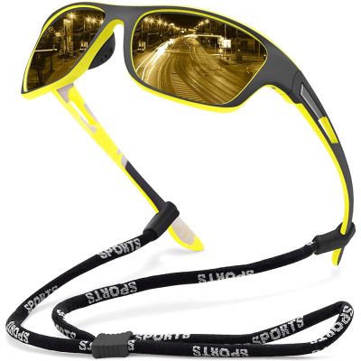 แว่นกันแดดโพลาไรซ์กลางแจ้งสำหรับผู้ชายแว่นตากันแดดตกปลาแนววินเทจป้องกัน UV400แว่นตาขับรถเดินเขาของผู้หญิง