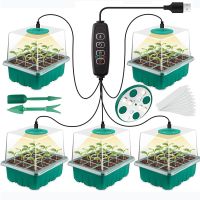 【hot】♚❖◕  8 Spectrum with 12 Hole Tray Germinating Starter Greenhouse Growing Phytolamp