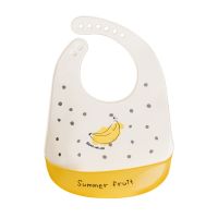 【CC】 Baby Food Bib Silicone Safety Environmental Protection Super Soft Children Rice