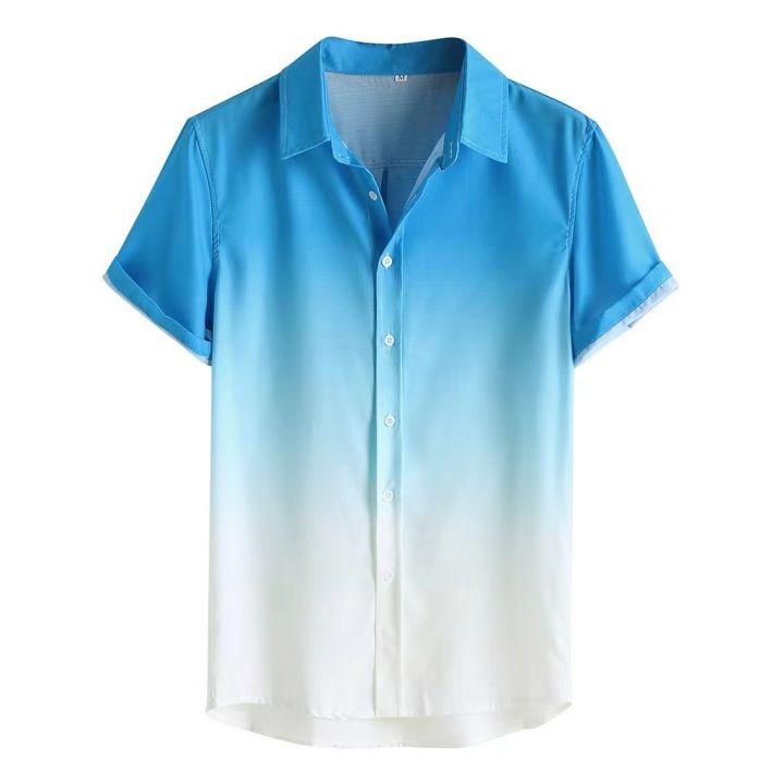 เสื้อ3d-พิมพ์ไล่ระดับสีสำหรับฤดูร้อนเสื้อฮาวายชายใหม่ผู้ชายแขนสั้นเสื้อทรงหลวมลำลอง2023แฟชั่น5xl-เครื่องแต่งกาย