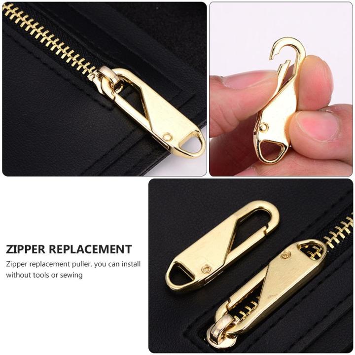 Pull Head Removable Zipper Pull Universal Pull Tab Bag Clothing Replacement  Pull Tab Zipper Hook Metal 1pcs