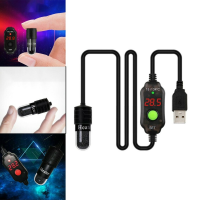 Mini Aquarium Fish Tank Heater USB Heating Rod Submersible Thermostat Heater Digital LED Electricheating Rods For Fish Turtle