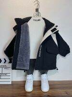 2-8ปีเด็ก Warm Hooded Coat Jacket 2023ใหม่ Thicken กำมะหยี่ฤดูหนาวฤดูใบไม้ร่วงผ้าฝ้ายตุ๊กตาเด็กเสื้อผ้า XMP270