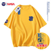 CODNASA เสื้อยืดแขนสั้นผู้ชาย Oversize ฤดูร้อนอเมริกันรอบคอผ้าฝ้ายอินเทรนด์แบรนด์ inst อินเทรนด์เสื้อยืดน่ารัก