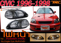 CIVIC 1996-1998 ตาโต ไฟหน้า โคมเพชรดำ คาดส้ม By.Eagle Eye