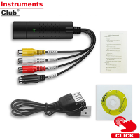 Instruments VHSเครื่องแปลงไฟล์ดิจิตอลUSB 2.0ตัวแปลงวิดีโอการ์ดจับเสียงVHSกล่องวีเอชเอสวีีซีอาร์ทีวีเครื่องแปลงไฟล์ดิจิตอลสนับสนุนชนะ7/8/10