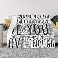 Ready Stock Motivational Word Art Blanket Bedspread On The Bed Bed Set Sofa Bed For Bed Hairy Winter Bed Covers