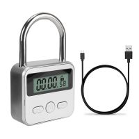 Smart Time Lock LCD Display Electronic Timer Switch USB Rechargeable Timer Padlock Travel Electronic Timer-Black