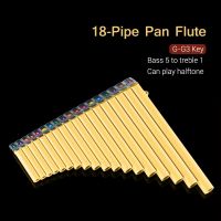 กุญแจ G-G3ขลุ่ยอินคา18ท่อเครื่องเป่า Pan Flute ท่อเอบีเอสเครื่องดนตรีแบบเป่าจีนดั้งเดิมมีโอคาริน่ากระเป๋าใส่โน๊ตบุ๊คแบบพกพา