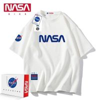 【】ผ้าฝ้าย 100%NASA เสื้อยืดแขนสั้นนาซ่าฤดูร้อน สินค้าลิขสิทธิ์แท้