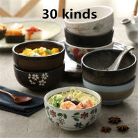 Japanese Style Classical Ceramic Kitchen Rice Bowl Big Ramen Soup Bowl Spoon Small Tea Tableware cute salad ceramic mixing bowl