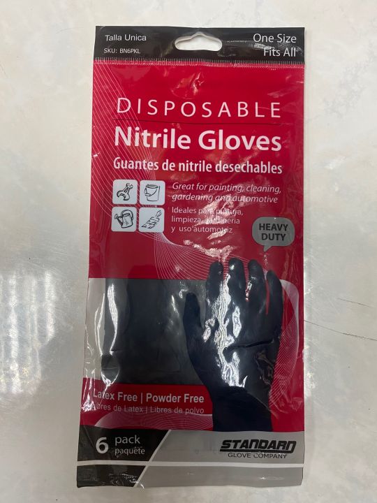 Disposable Nitrile Gloves 6-pack | Lazada PH