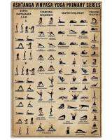 Ashtanga Vinyasa โยคะซีรีย์หลักพิมพ์ผ้าใบกรอบผนังศิลปะโปสเตอร์ครบรอบวันเกิดคริสต์มาสของขวัญตกแต่งบ้านผ้าใบพิมพ์1ชิ้นภายในกรอบหรือไร้กรอบ