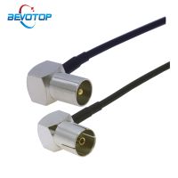 RF TV Aerial Coaxial Cable 90 Degree Male to Female Satellite Antenna Cable 50 Ohm RG174 Pigtail RF Coax Jumper Cable Adapter