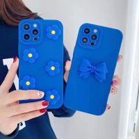 {Taoyitao เคส} 3D Klein สีฟ้าหัวใจน่ารักเคสที่จับขาตั้งสำหรับ10Z Huawei Nova 10 SE 9 Pro 8 7i 6 5Z 5T เคส TPU นิ่มลายดอกไม้4e