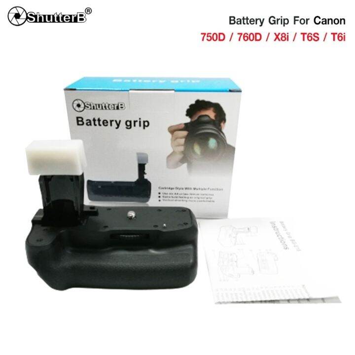 Battery Grip Shutter B รุ่น CANON 760D/750D/X8I/T6S/T6i (BGE18