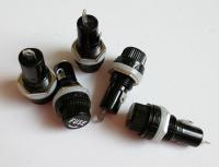 【YF】❐❒▫  10pcs 5x20mm fuse black holders 5x20 glass insurance socket for 5x20 temperature resistant bakelite