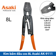 Kìm bấm cos 8L 1.25 - 10mm2 Asaki AK-9111 - Kềm bấm cốt 8L Kìm bấm đầu