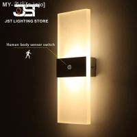 USB Recharge Human Sensor Indoor Bedroom Bedside Corridor Lamps Wall Lamp