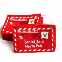 OKDEALS Happy Year Candy Bag Greeting Card Christmas Tree Xmas Decor Chirstmas Ornament Santa Claus Envelope Hanging Ornaments