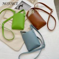 Women PU Leather Crossbody Bag Mini Phone Tote Lady Casual Solid Color Messenger Mobile Phone Bags Multifunctional Handbags